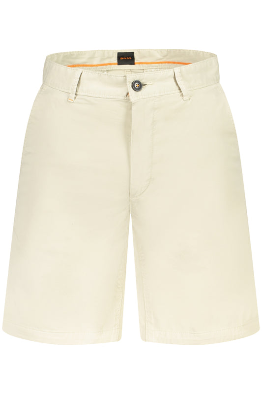 BOSS MEN'S BEIGE BERMUDA SHORTS