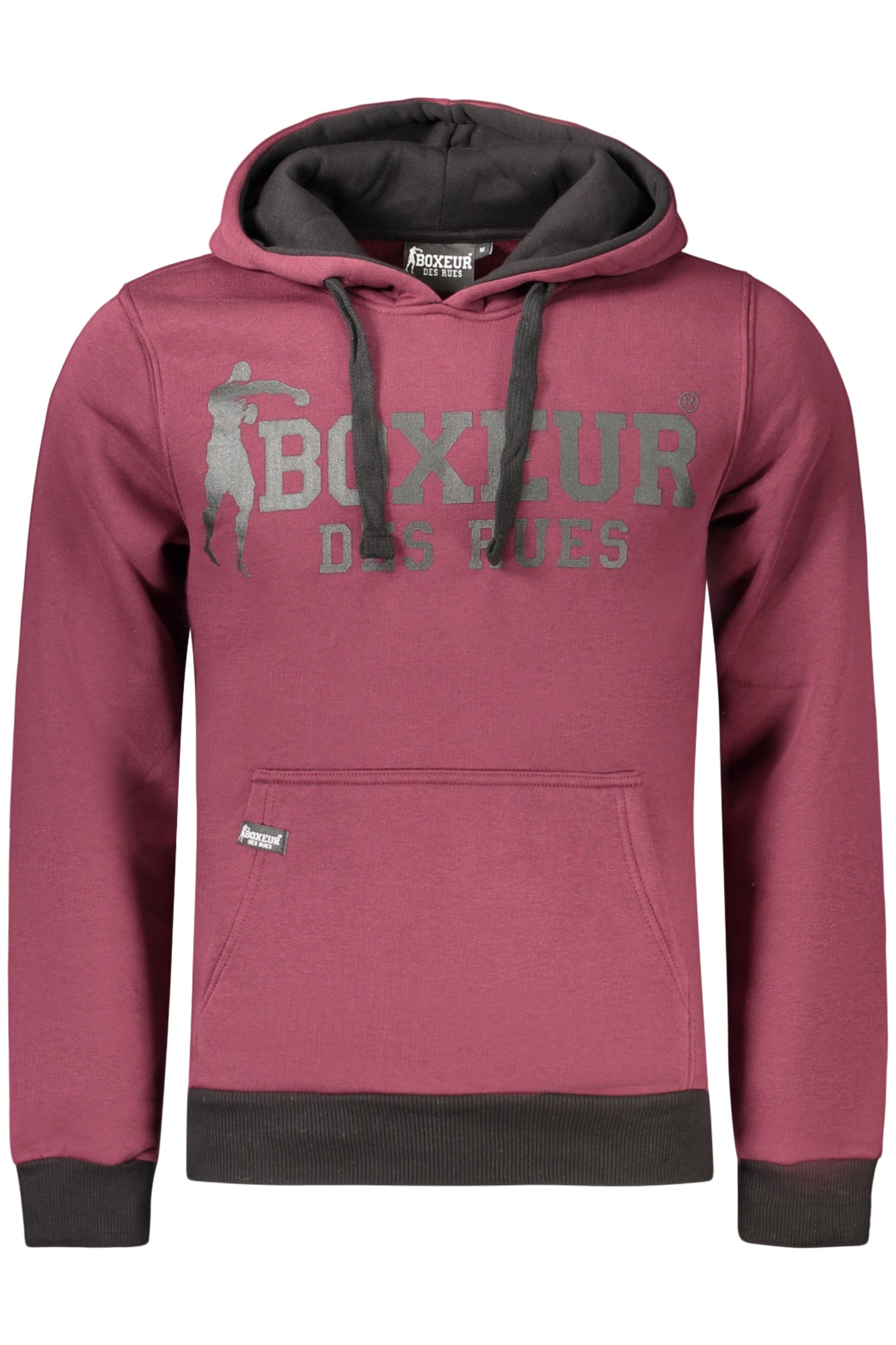 BOXEUR DES RUES MEN'S RED ZIP-UP SWEATSHIRT