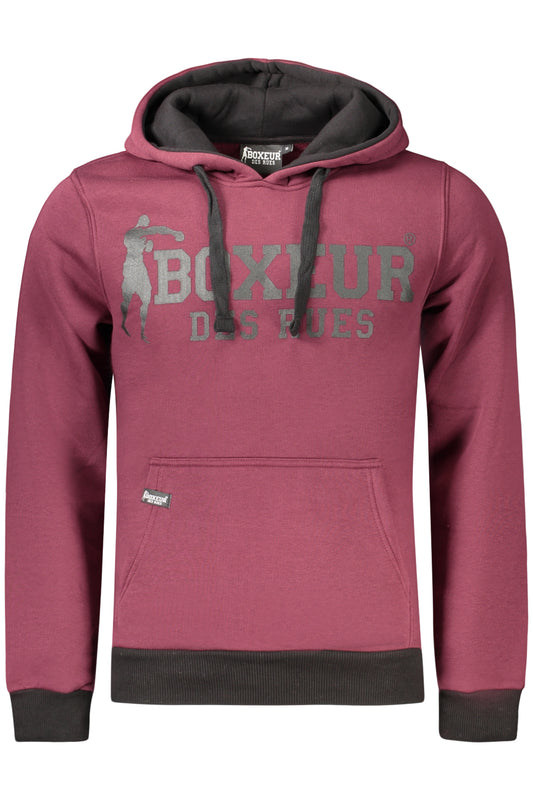 BOXEUR DES RUES MEN'S RED ZIP-UP SWEATSHIRT
