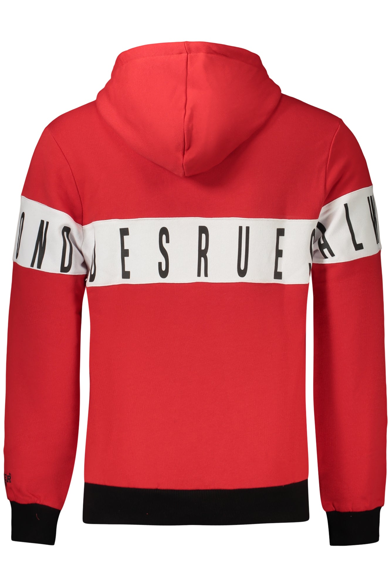 BOXEUR DES RUES MEN'S RED ZIP-UP SWEATSHIRT