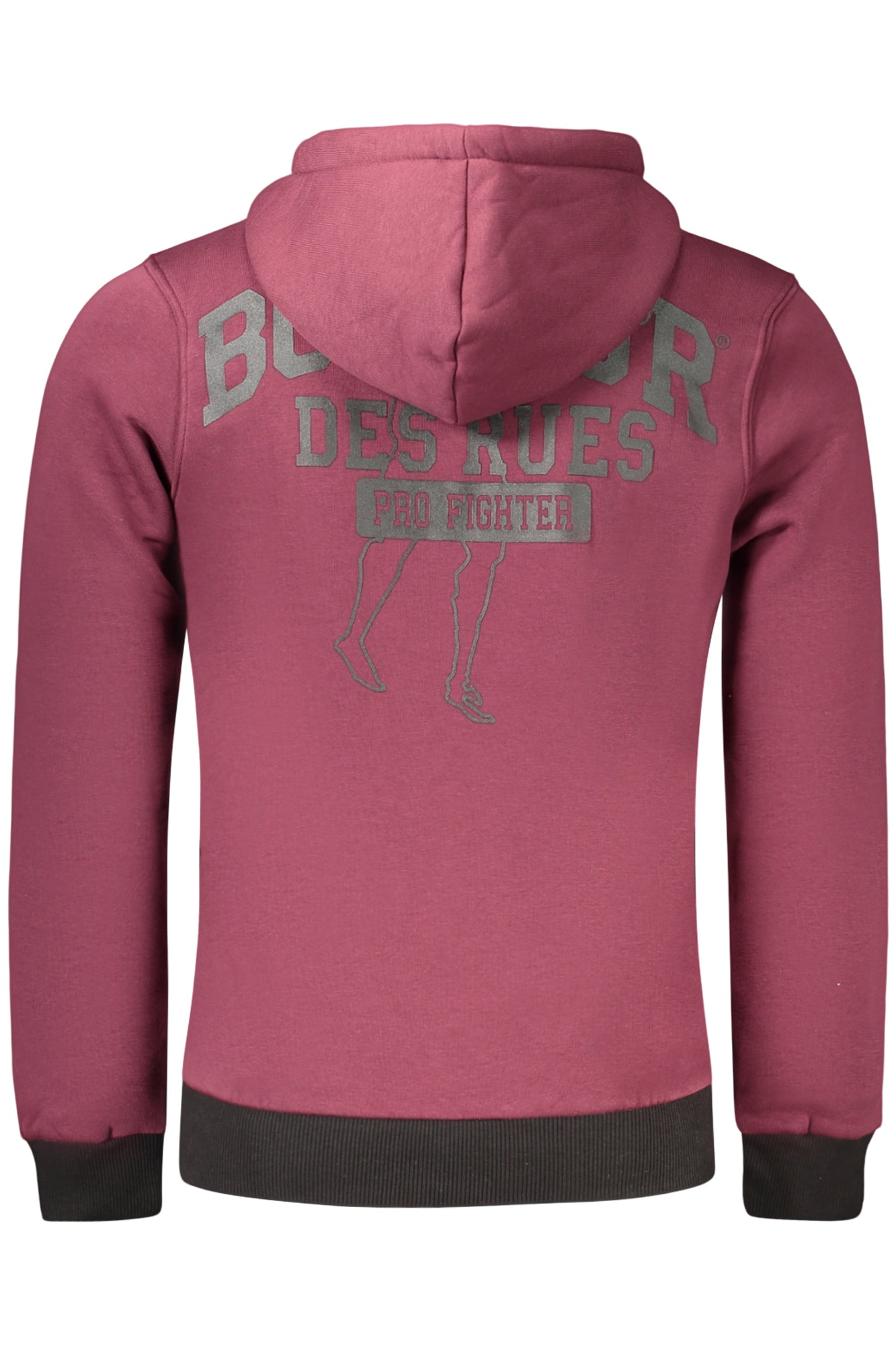 BOXEUR DES RUES MEN'S RED ZIP-UP SWEATSHIRT