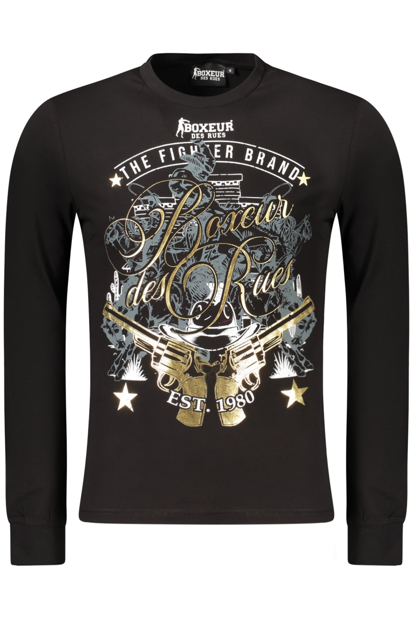 BOXEUR DES RUES MEN'S LONG-SLEEVED T-SHIRT BLACK