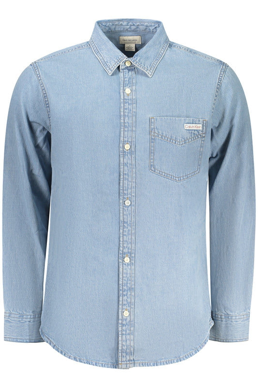 CALVIN KLEIN MEN'S LONG-SLEEVED SHIRT, BLUE