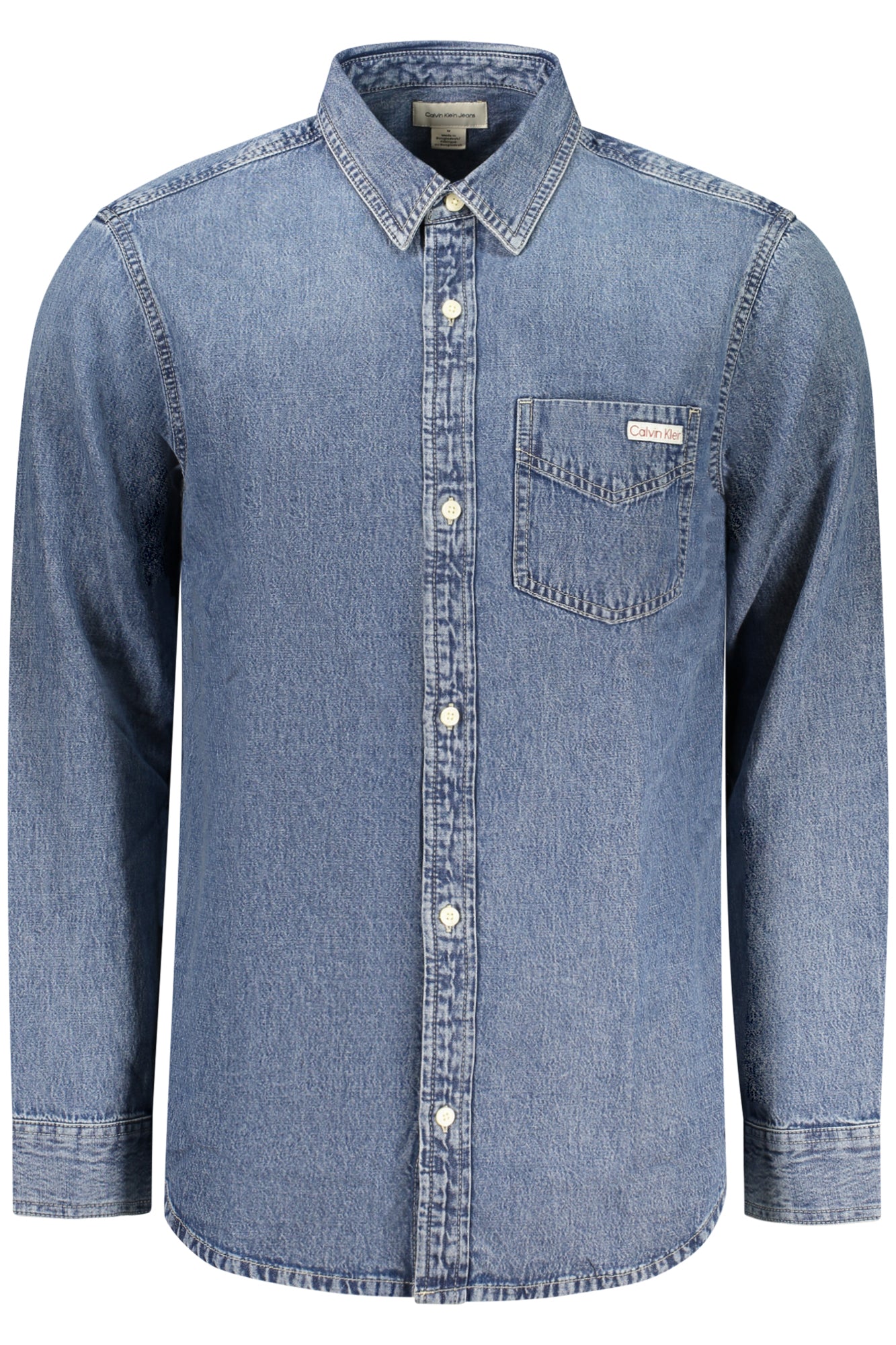 CALVIN KLEIN MEN'S LONG-SLEEVED SHIRT, BLUE