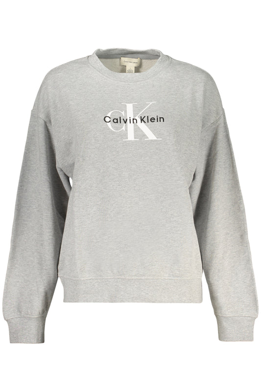 CALVIN KLEIN WOMEN'S GRAY ZIP-UP SWEATSHIRT