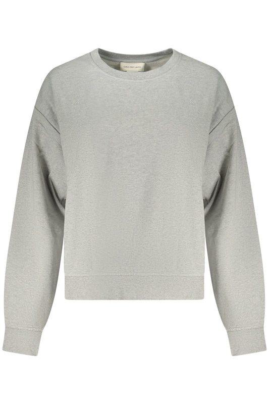 CALVIN KLEIN WOMEN'S GRAY ZIP-UP SWEATSHIRT