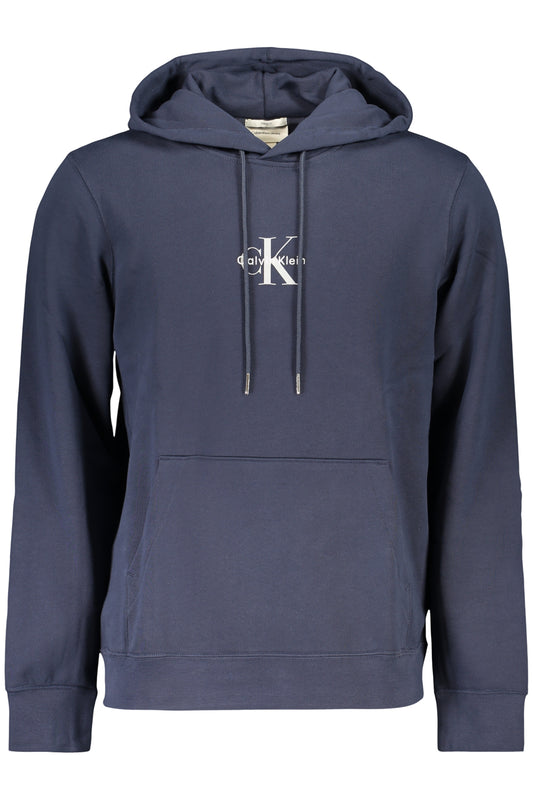 CALVIN KLEIN MEN'S BLUE ZIP-UP SWEATSHIRT