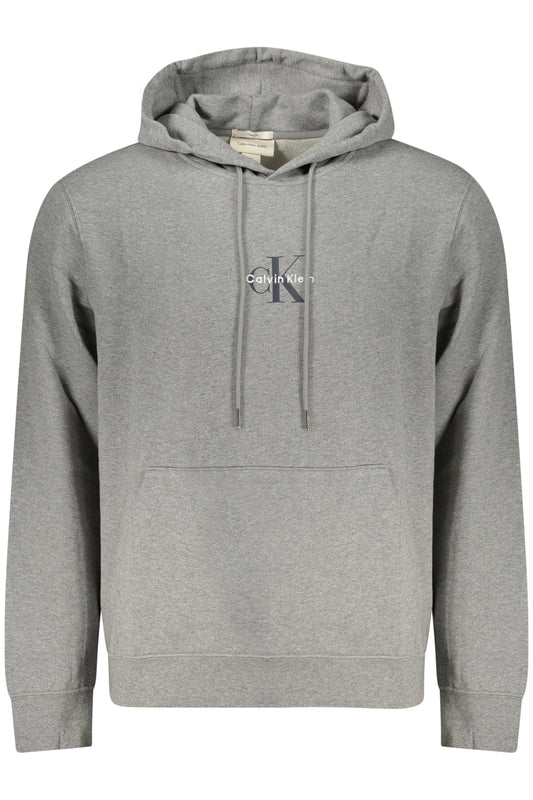 CALVIN KLEIN MEN'S GRAY ZIP-UP SWEATSHIRT