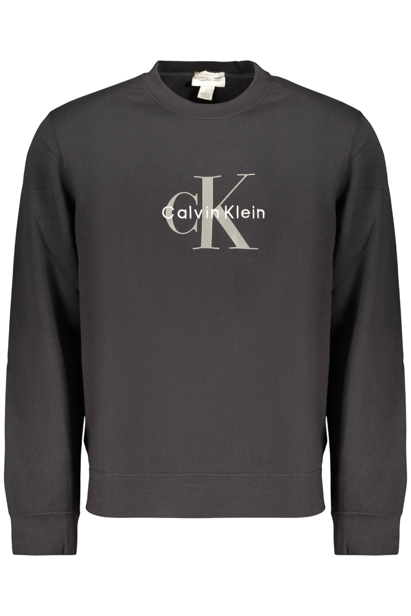 CALVIN KLEIN MEN'S BLACK ZIP-UP SWEATSHIRT