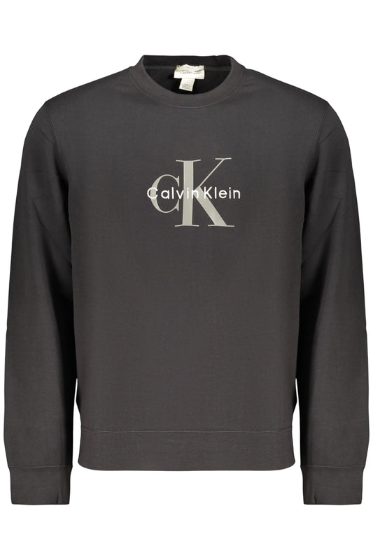 CALVIN KLEIN MEN'S BLACK ZIP-UP SWEATSHIRT