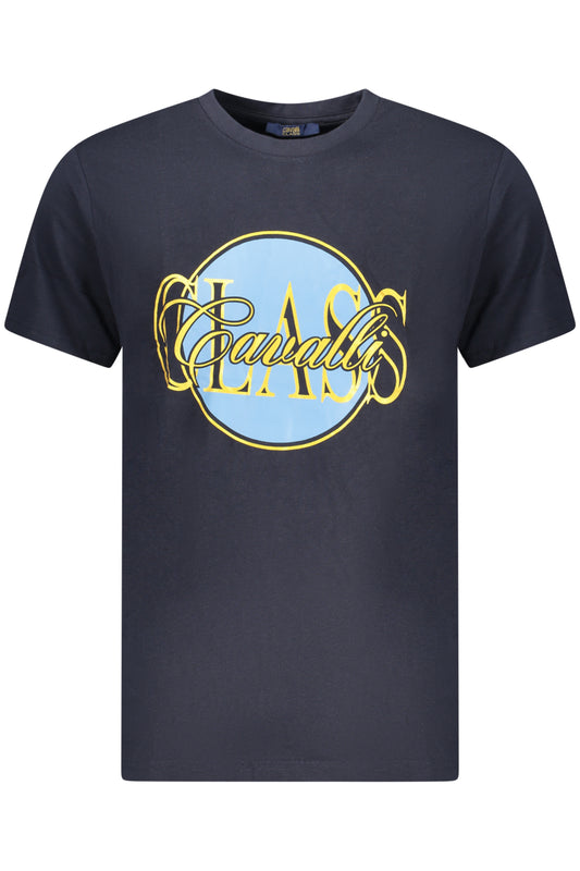 CAVALLI CLASS MEN'S SHORT-SLEEVE T-SHIRT BLUE