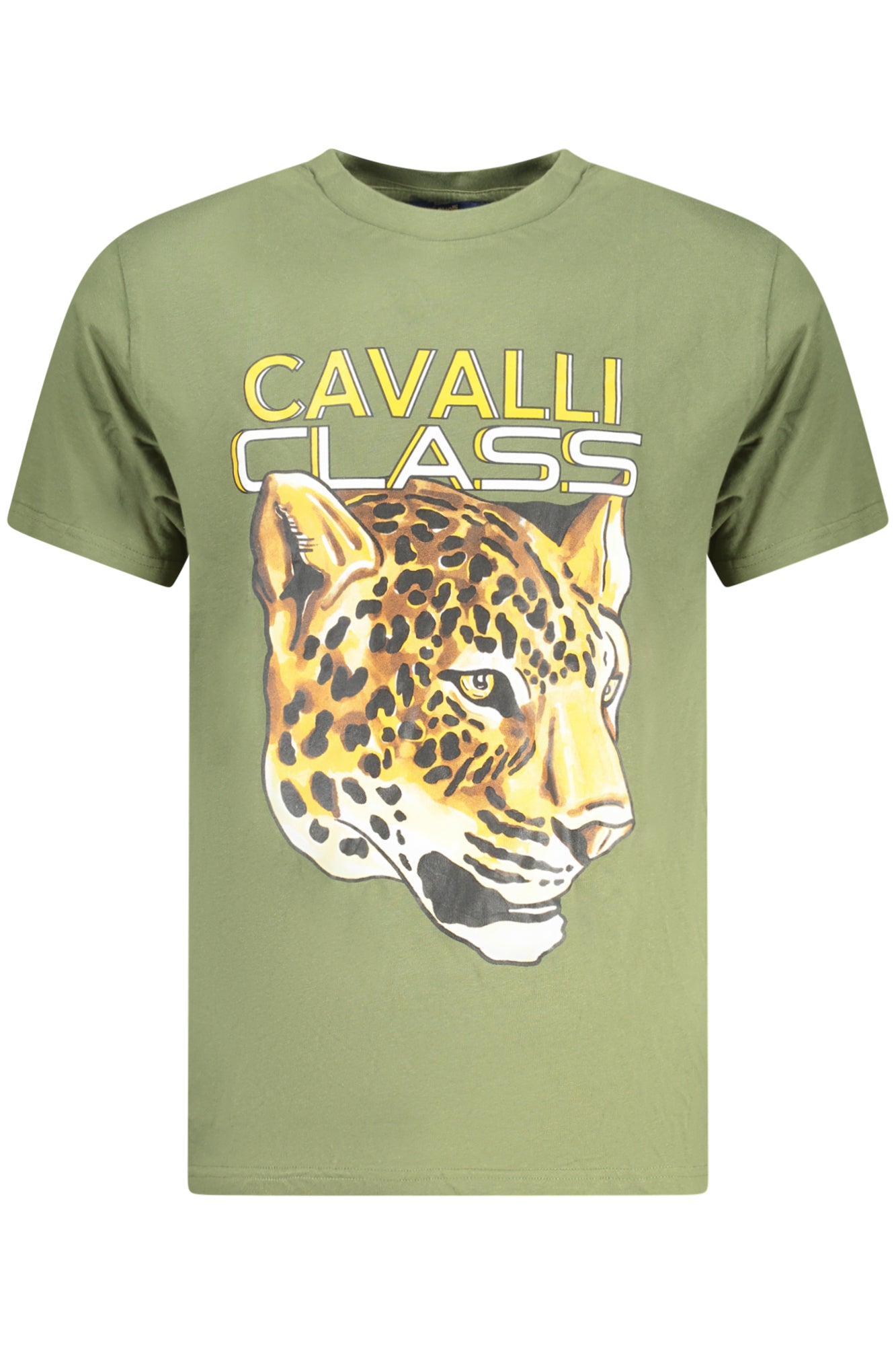 CAVALLI CLASS MEN'S SHORT-SLEEVED T-SHIRT GREEN