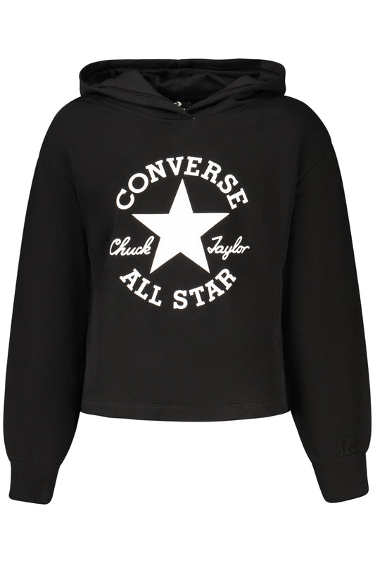 Converse Girls' Zip-Up Hoodie, Black
