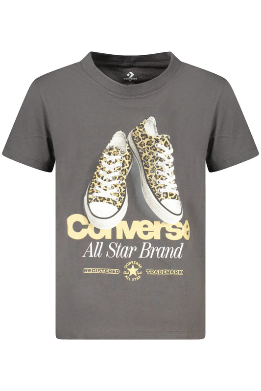 Converse Girls' Short-Sleeved T-Shirt, Grey