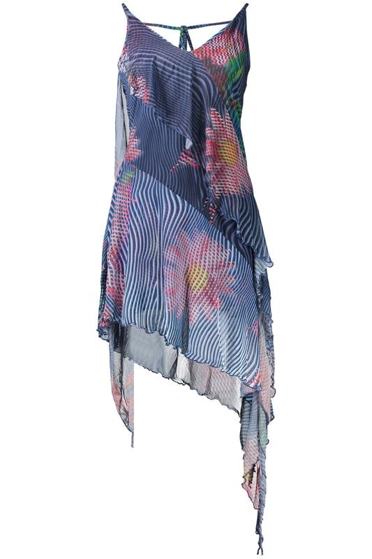 DESIGUAL SHORT DRESS FOR WOMEN IN BLUE