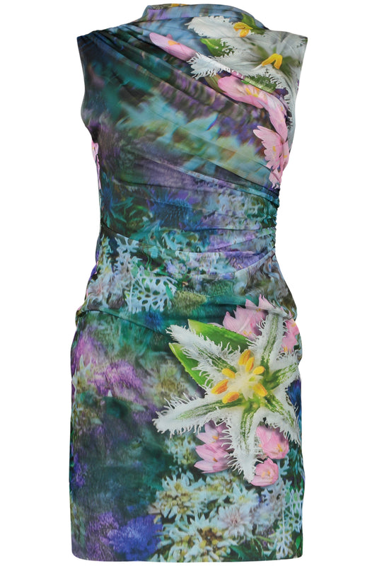 DESIGUAL SHORT DRESS FOR WOMEN IN GREEN