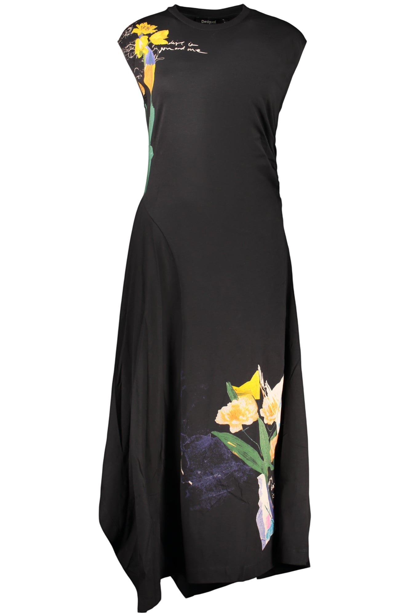 DESIGUAL WOMEN'S LONG BLACK DRESS