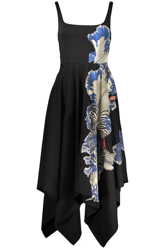 DESIGUAL WOMEN'S LONG BLACK DRESS
