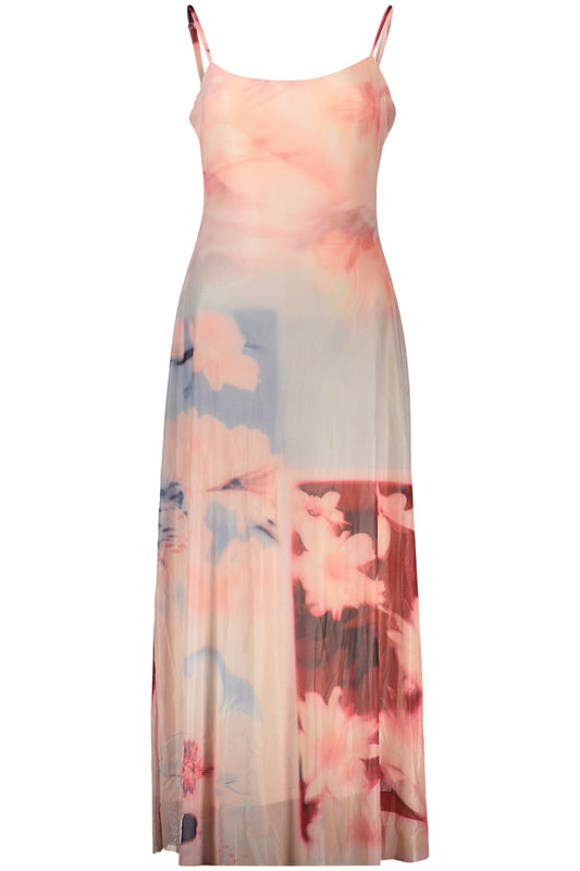 DESIGUAL WOMEN'S LONG PINK DRESS