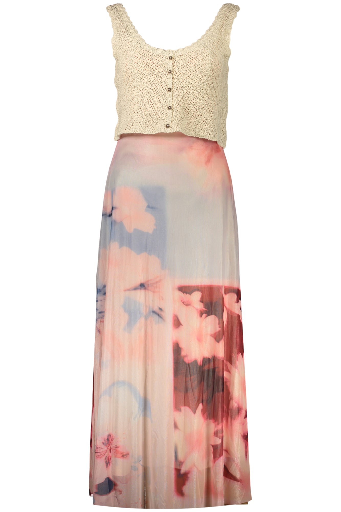 DESIGUAL WOMEN'S LONG PINK DRESS