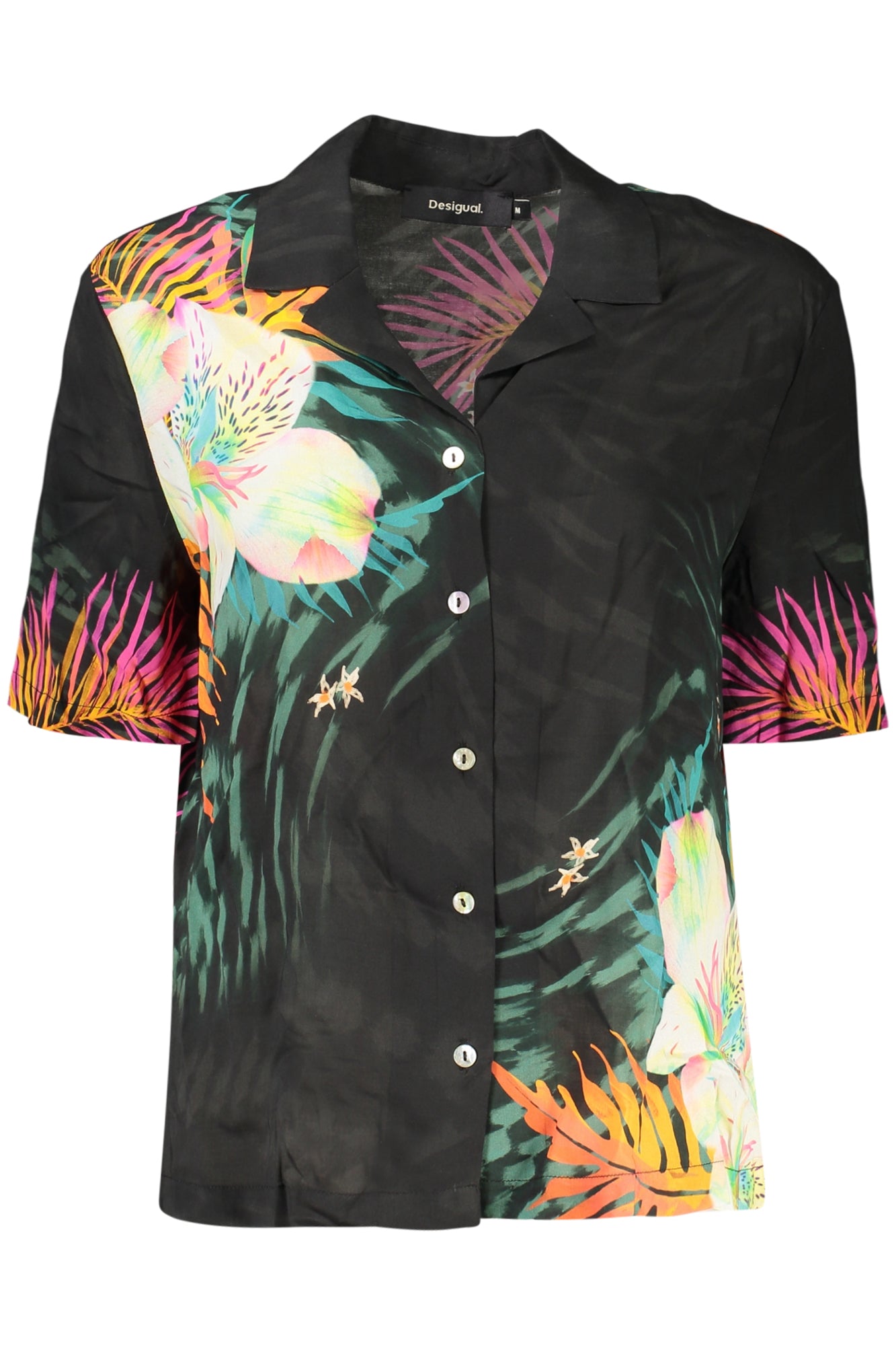 DESIGUAL WOMEN'S SHORT-SLEEVED SHIRT BLACK