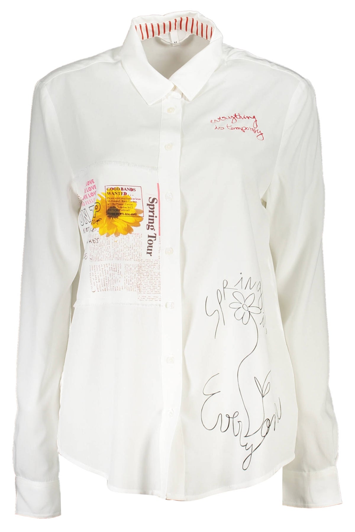 DESIGUAL LONG SLEEVE SHIRT WOMEN WHITE