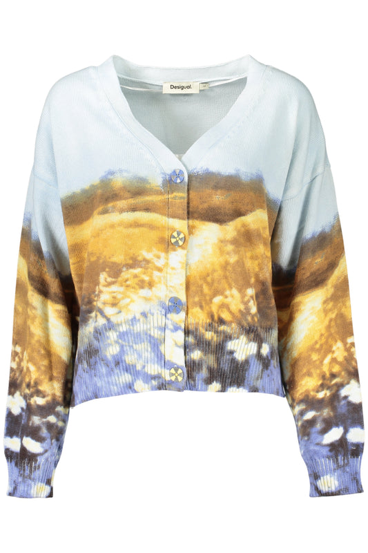 DESIGUAL WOMEN'S BLUE CARDIGAN