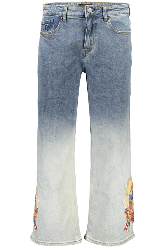 DESIGUAL WOMEN'S DENIM JEANS, BLUE