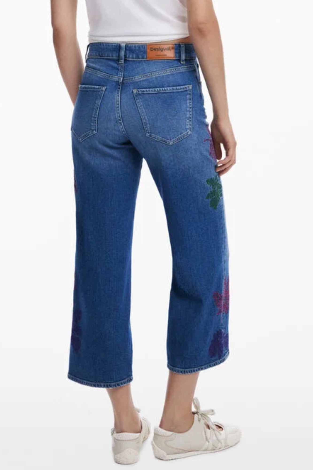 DESIGUAL WOMEN'S DENIM JEANS, BLUE