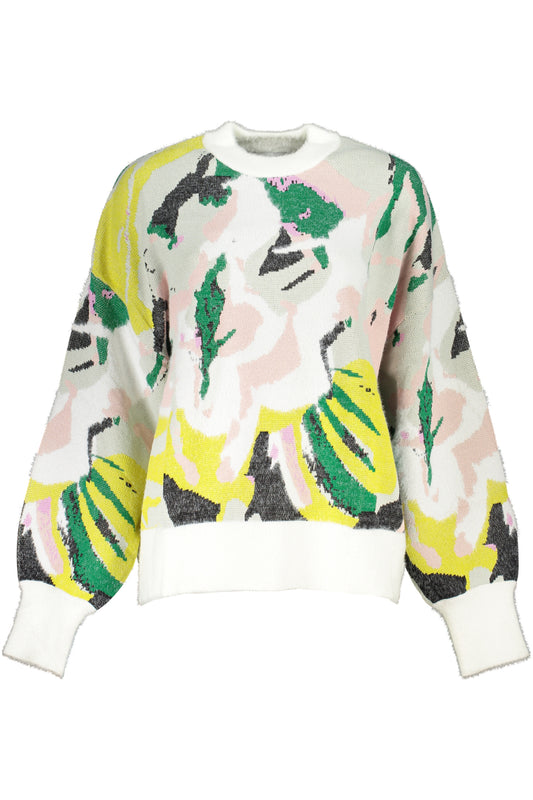 DESIGUAL WHITE WOMEN'S SWEATER