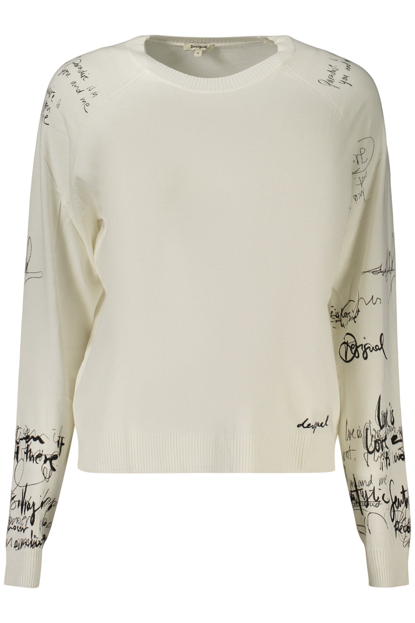 DESIGUAL WOMEN'S WHITE SWEATER