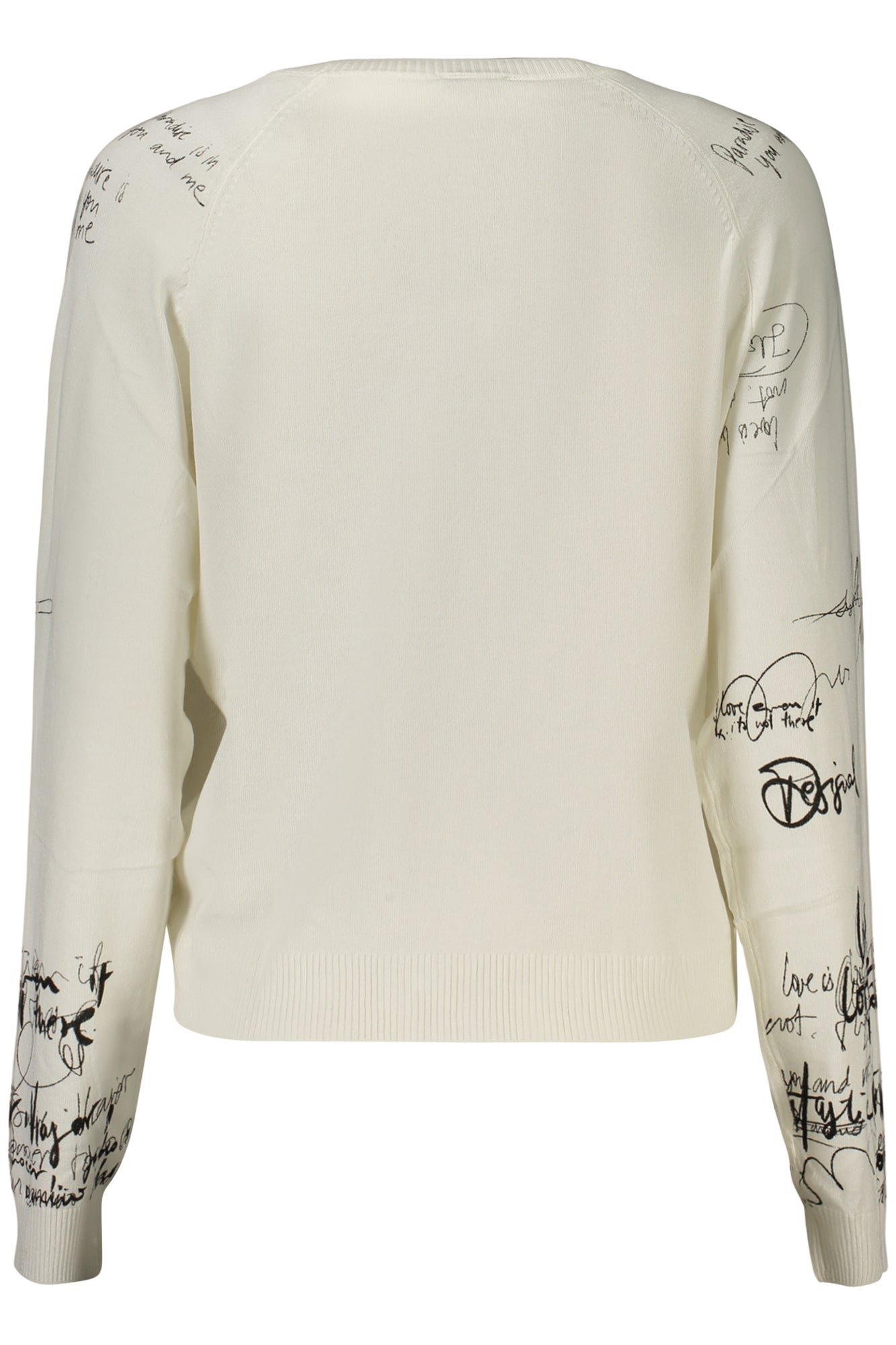 DESIGUAL WOMEN'S WHITE SWEATER