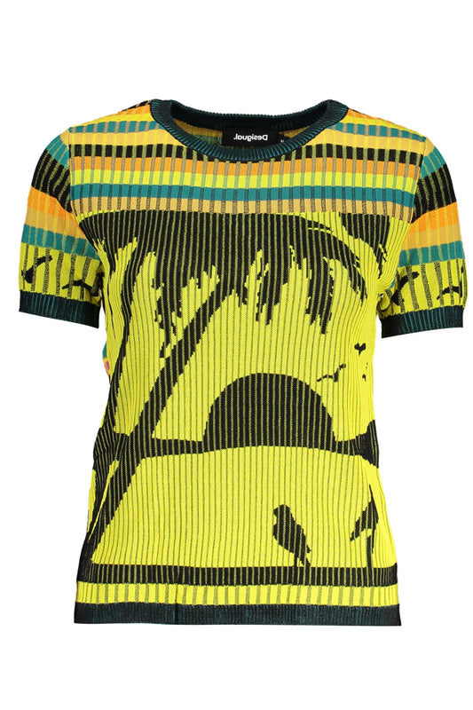 DESIGUAL WOMEN'S YELLOW SWEATER