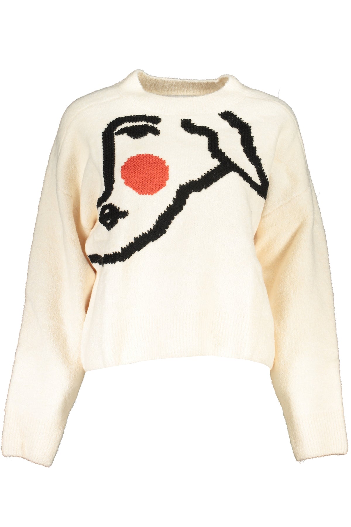 DESIGUAL WHITE WOMEN'S SWEATER