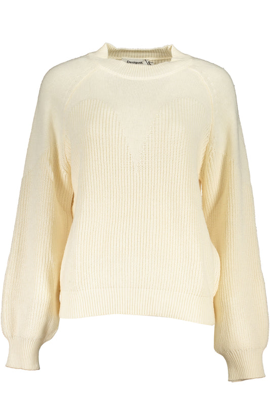 DESIGUAL WHITE WOMEN'S SWEATER