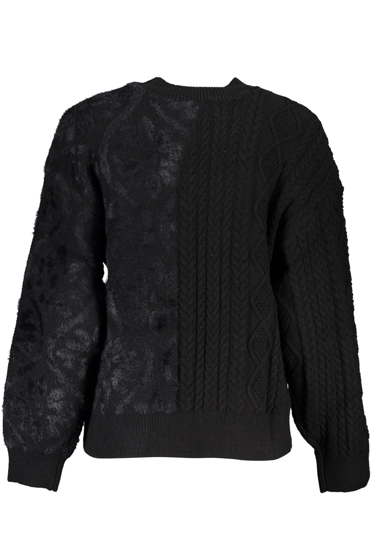 DESIGUAL BLACK WOMEN'S SWEATER