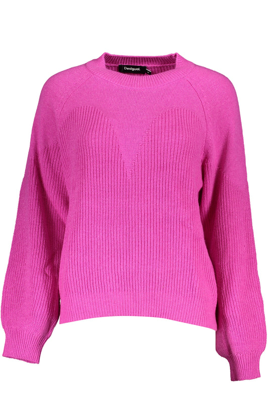 DESIGUAL PINK WOMEN'S SWEATER