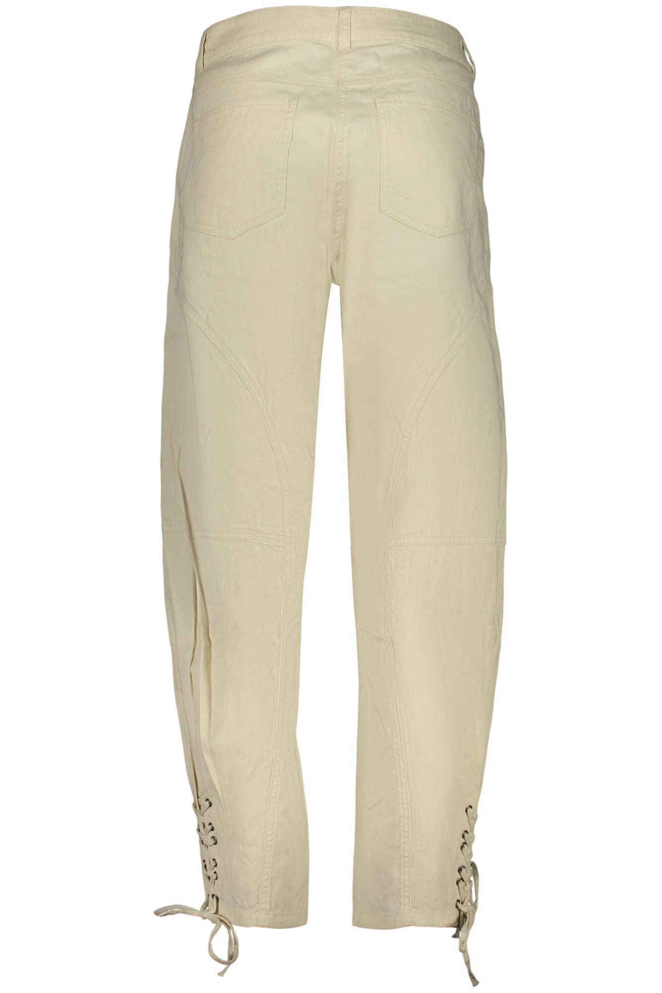 DESIGUAL WOMEN'S BEIGE TROUSERS