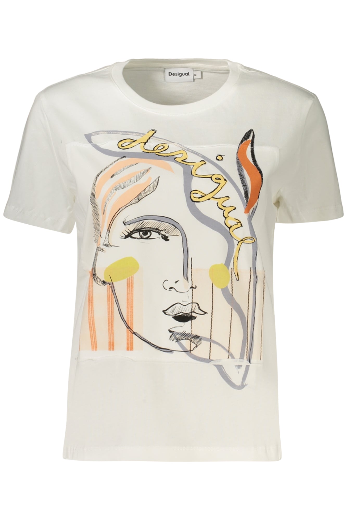 DESIGUAL WOMEN'S SHORT-SLEEVE T-SHIRT WHITE