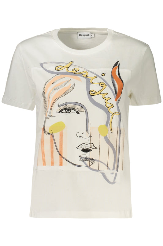 DESIGUAL WOMEN'S SHORT-SLEEVE T-SHIRT WHITE