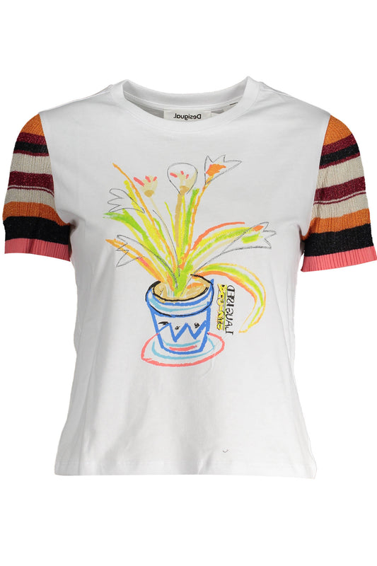 DESIGUAL SHORT SLEEVE T-SHIRT WOMEN WHITE
