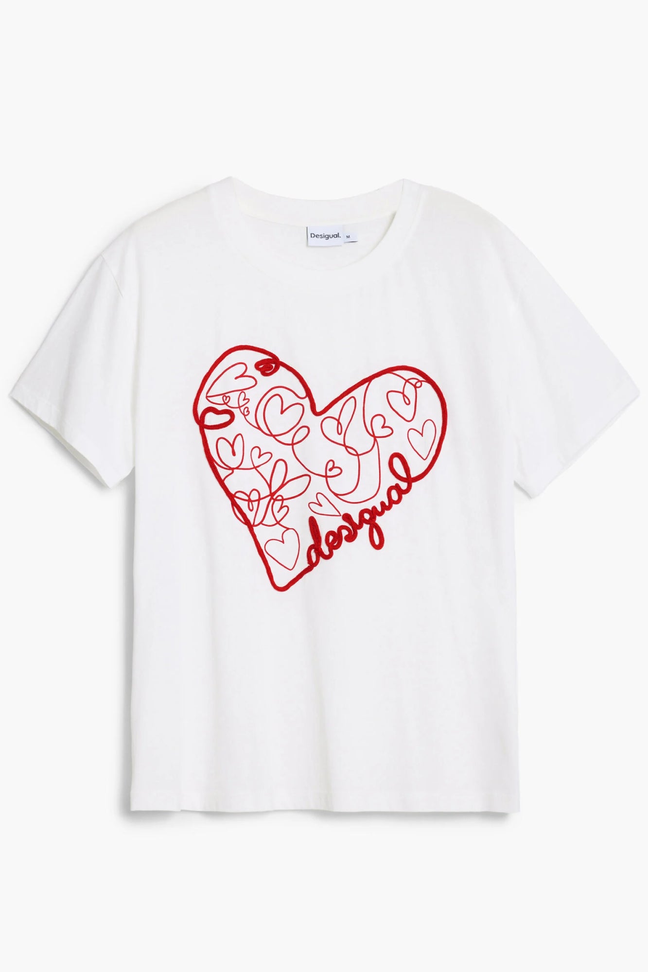 DESIGUAL WOMEN'S SHORT-SLEEVE T-SHIRT WHITE