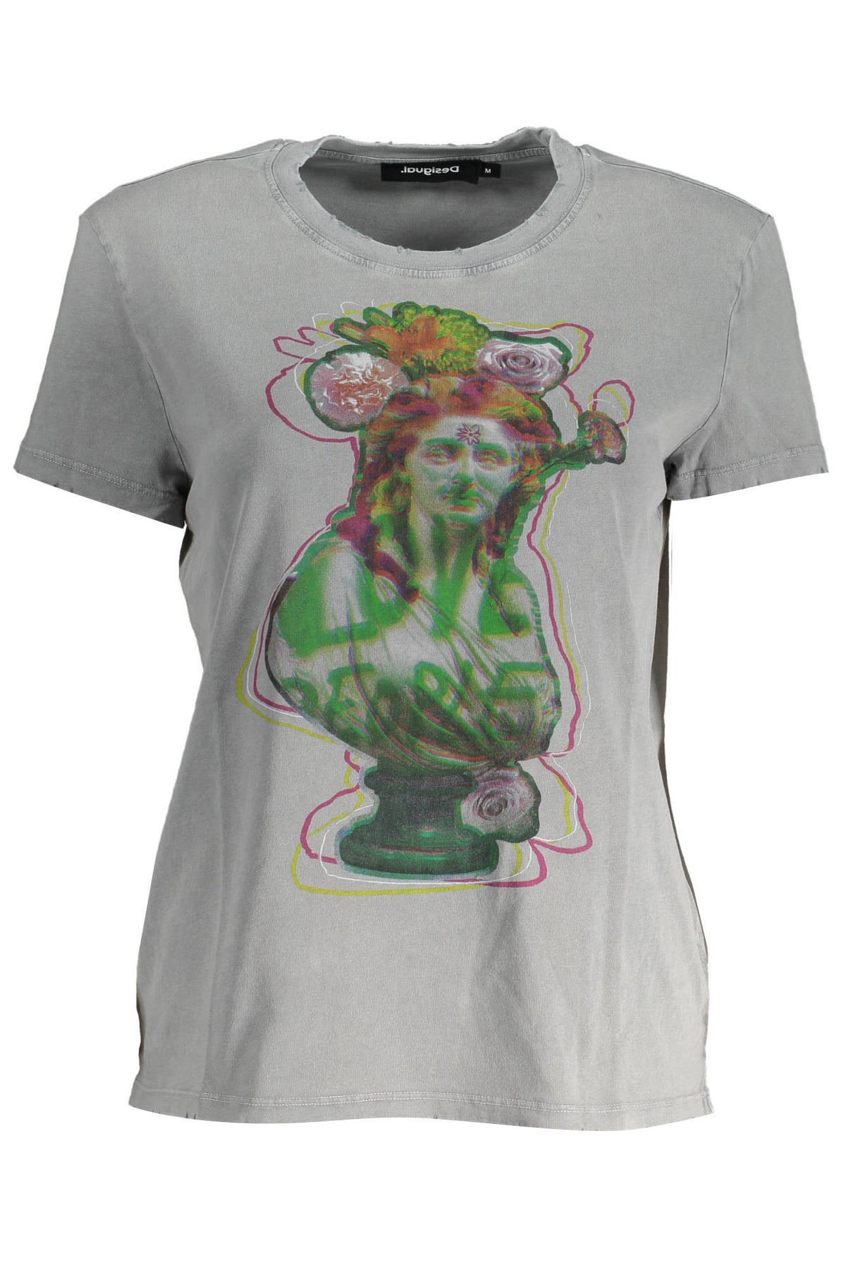 DESIGUAL SHORT SLEEVE T-SHIRT WOMEN GREY