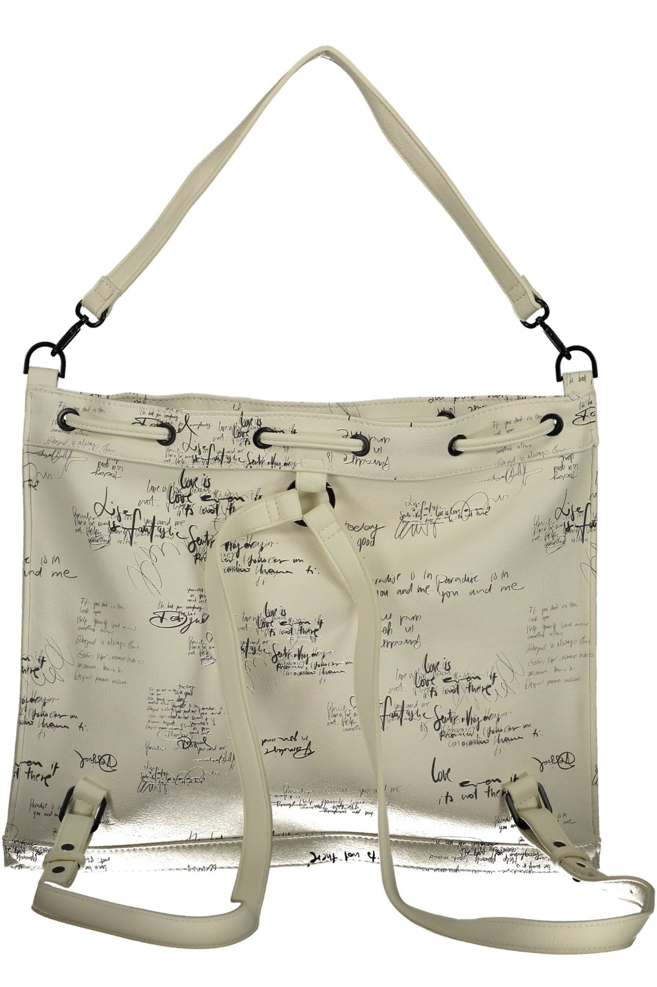 DESIGUAL WOMEN'S WHITE BACKPACK