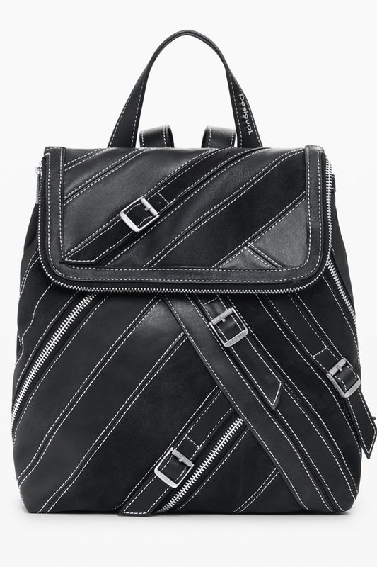 DESIGUAL WOMEN'S BLACK BACKPACK