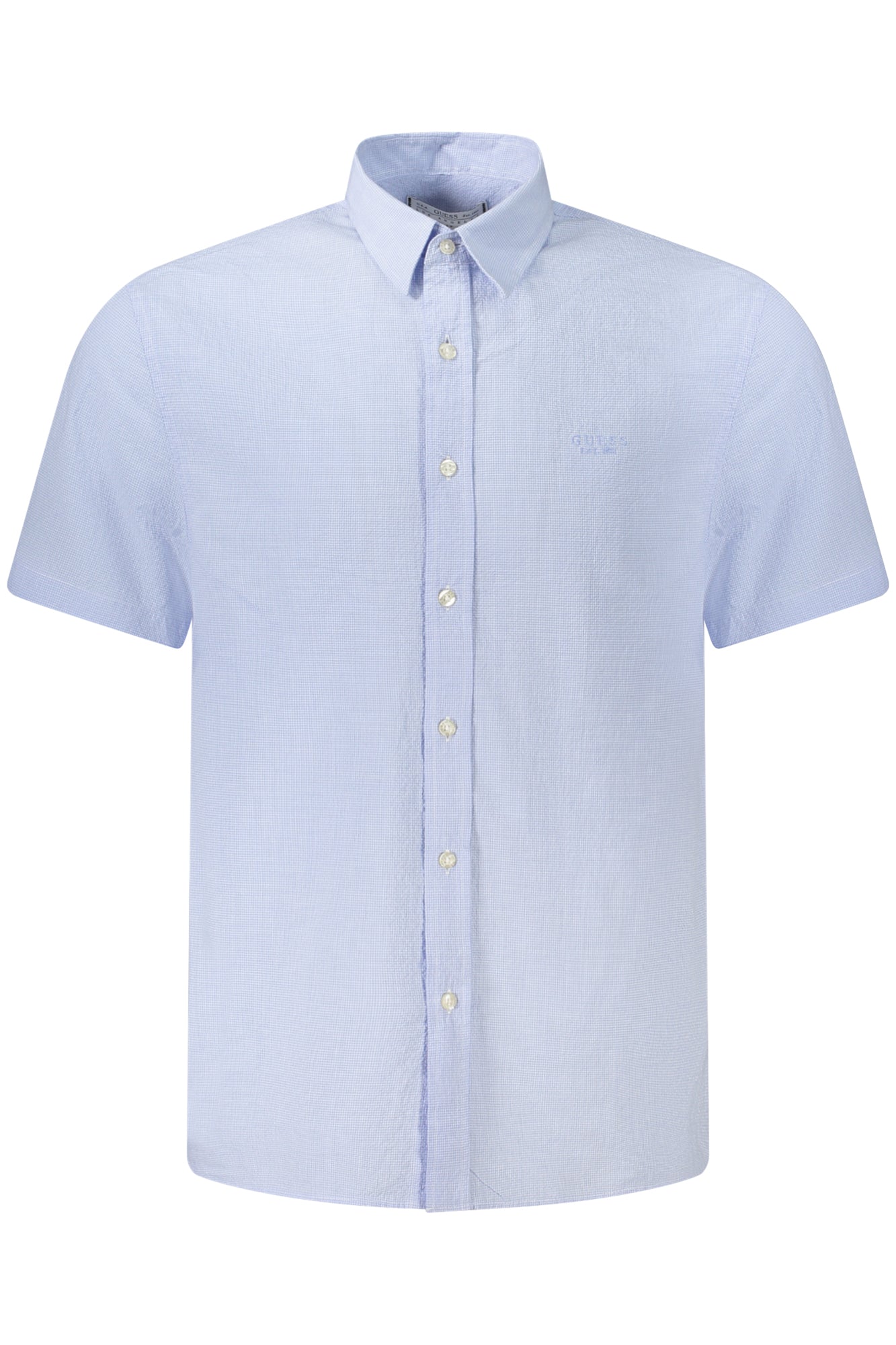 GUESS JEANS MEN'S SHORT-SLEEVED SHIRT, BLUE