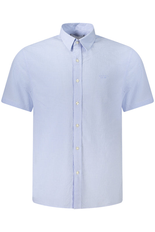GUESS JEANS MEN'S SHORT-SLEEVED SHIRT, BLUE