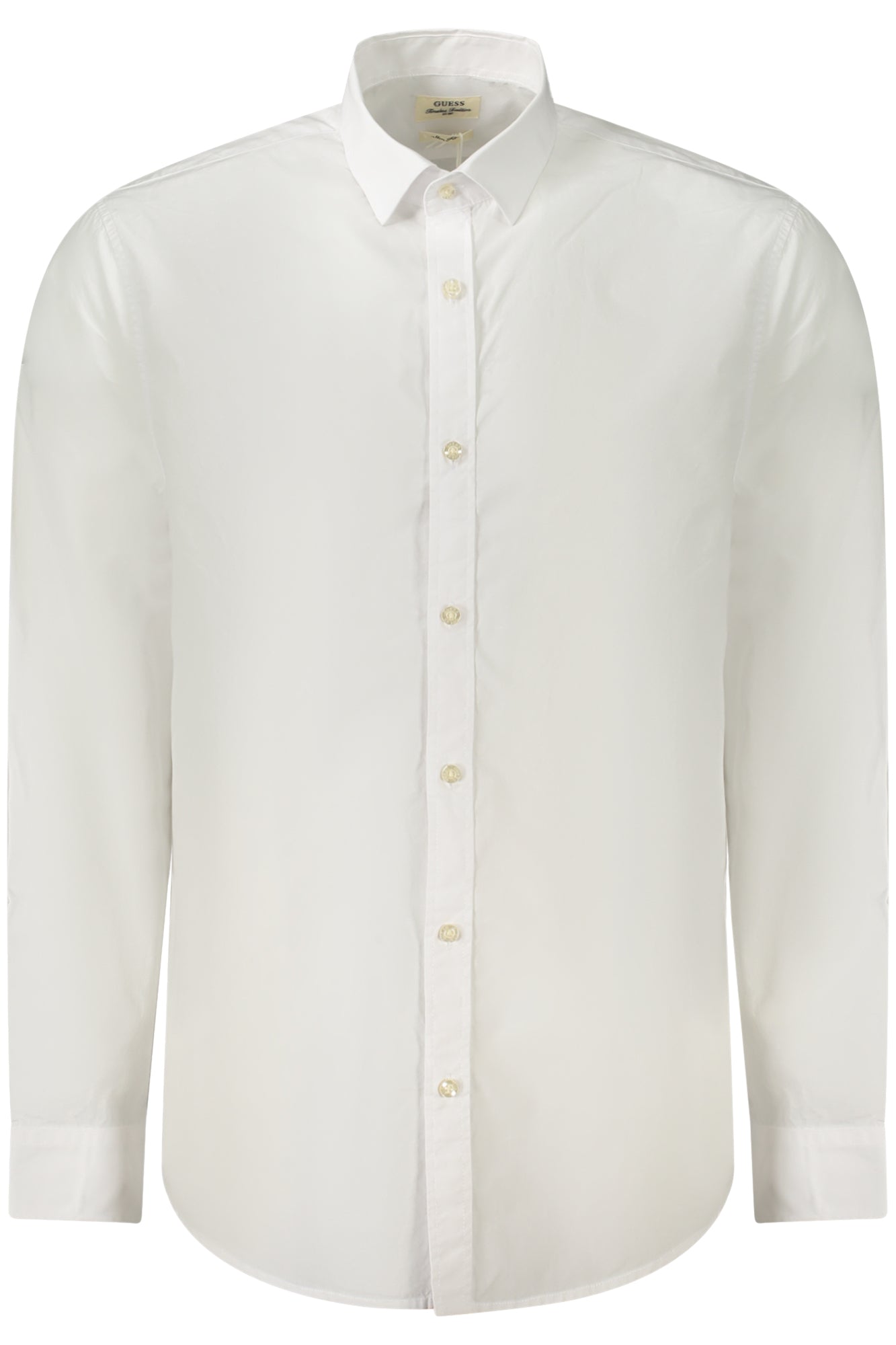 GUESS JEANS MEN'S LONG-SLEEVED SHIRT WHITE
