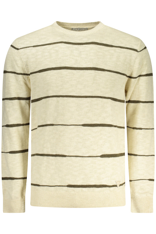 GUESS JEANS MEN'S BEIGE SWEATER