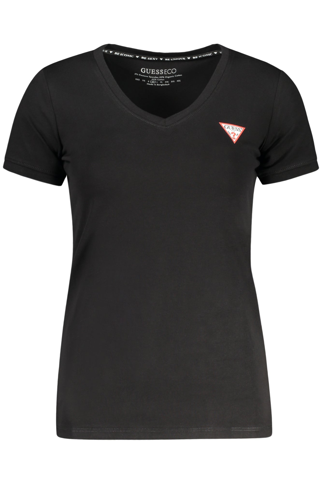 GUESS JEANS SHORT SLEEVE T-SHIRT WOMEN BLACK